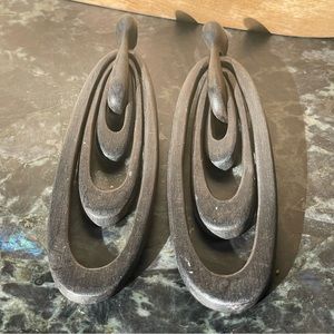 Kris Ruhs ebony earrings vintage bergdorf Goodman 80’s/90’s